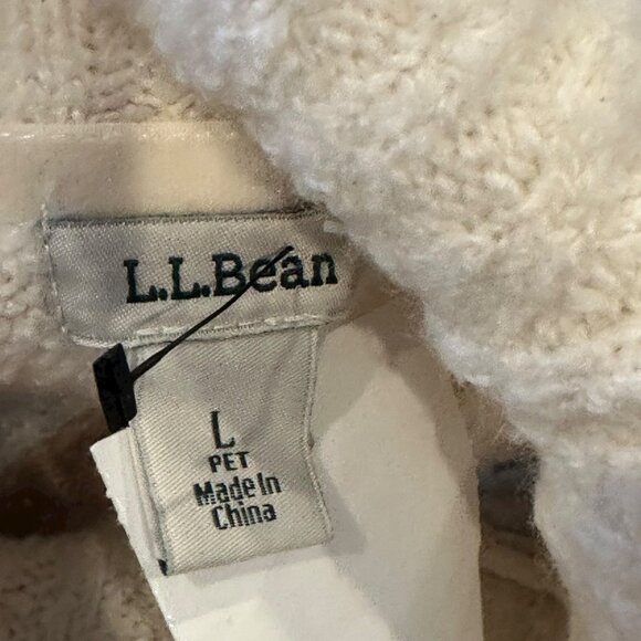 L.L.Bean Women’s Wool Blend Stripe Sweater Jumper Neutral Multistripe Size L - Picture 7 of 14